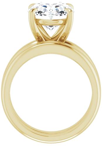 Sužadėtuvių Žiedas „Claw-Prong Solitaire“ 14k yellow gold Oval 12mm x 10mm (7)