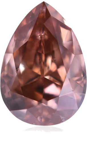 0.51 carat Fancy Deep Orangey Pink-VS2 Natūralus Pear Deimantas (1)