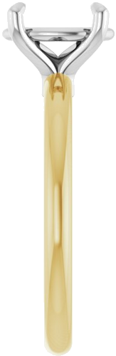 14K Yellow White 9x7 mm Oval Solitaire Engagement Ring Mounting (4)