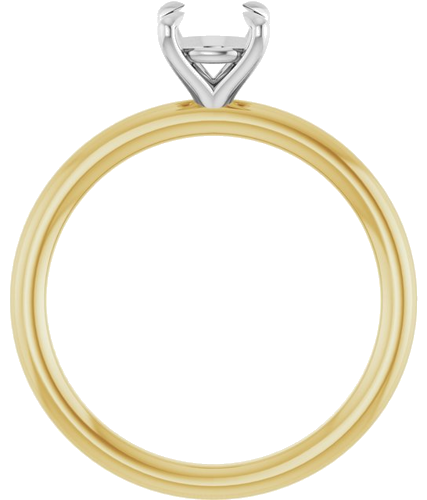 Sužadėtuvių Žiedas „Claw-Prong Solitaire“ 14k yellow/white gold Round 6mm (2)