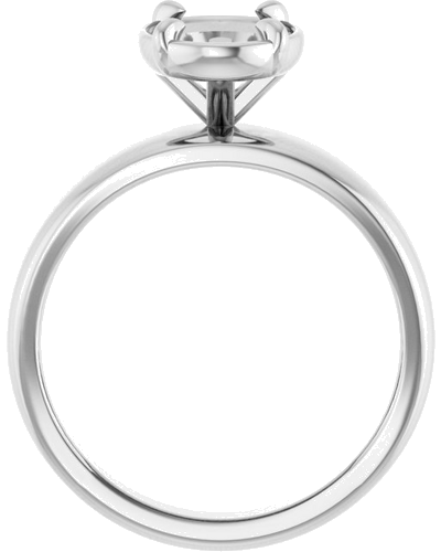 Sužadėtuvių Žiedas „Claw-Prong Solitaire Bezel-Style“ 14k white gold Oval 9mm x 7mm (2)