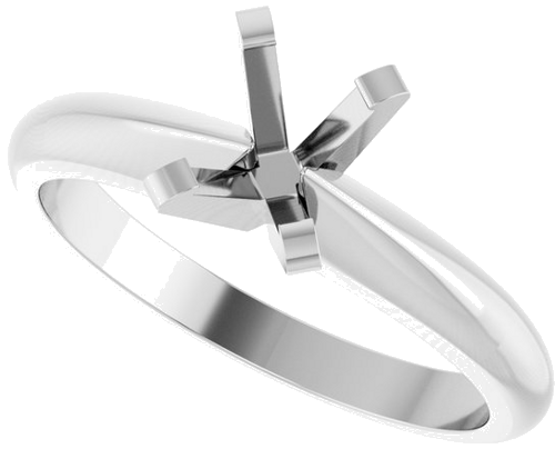Sužadėtuvių Žiedas „Solitaire“ 14k white gold Oval 7mm x 5mm (5)