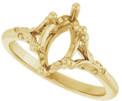 Sužadėtuvių Žiedas „Solitaire“ 10k yellow gold Marquise 10mm x 5mm (5)
