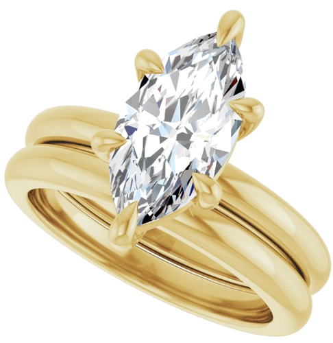 Sužadėtuvių Žiedas „Claw-Prong“ 14k yellow gold Marquise 13mm x 6.5mm (10)