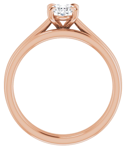 14K Rose  7x5 mm Oval Solitaire Engagement Ring Mounting (7)