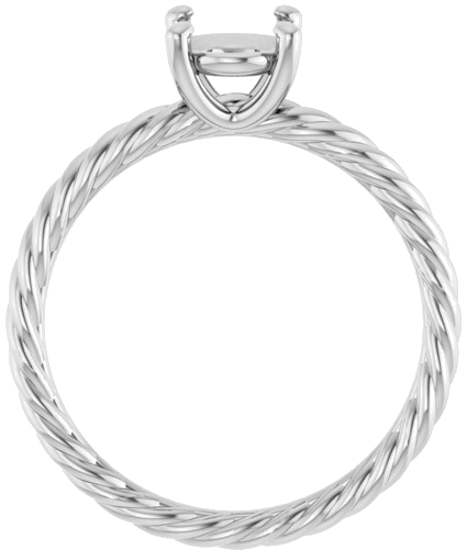 Sužadėtuvių Žiedas „Solitaire“ 585 Baltojo Aukso Oval 8mm x 6mm (2)