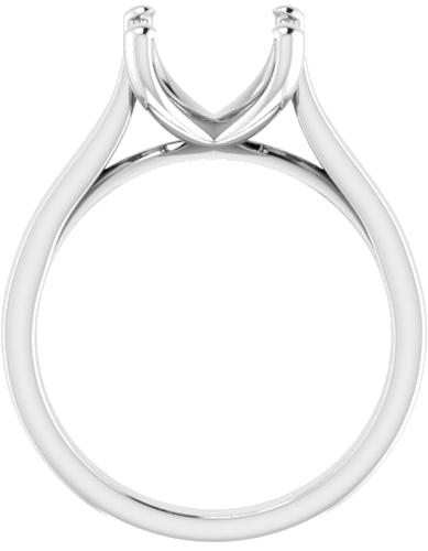 Platinum 9.4 mm Round Engagement Ring Mounting (2)