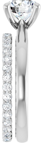 Sužadėtuvių Žiedas „Solitaire“ 585 Baltojo Aukso Round 7.4mm (9)