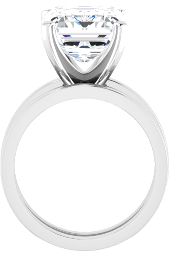 Sterling Silver 12x10 mm Emerald Solitaire Engagement Ring Mounting (7)