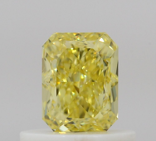 0.55 carat Fancy Intense Yellow-VS2 Natūralus Radiant Deimantas (1)