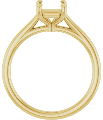 Sužadėtuvių Žiedas „Claw-Pong“ 10k yellow gold Emerald 7.5mm x 5.5mm (2)