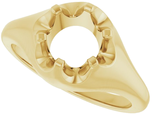 Sužadėtuvių Žiedas „Belcher Solitaire“ 585 Geltonojo Aukso Round 6.5mm (5)