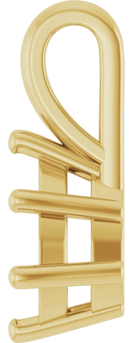 Pakabukas „Solitaire Charm“ 14k yellow gold Pear 8mm x 6mm (3)