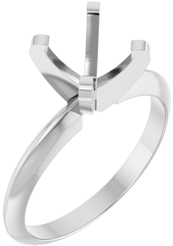 Sužadėtuvių Žiedas „Lightweight Solitaire“ 14k white gold Square 5.5mm (1)