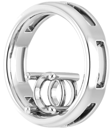 14K White  6 mm Round Pendant Mounting (2)