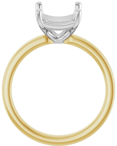 Sužadėtuvių Žiedas „Solitaire“ 14k yellow/white gold Emerald 10mm x 8mm (2)