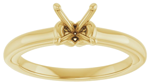 Sužadėtuvių Žiedas „Solitaire“ 585 Geltonojo Aukso Round 6.5mm (3)