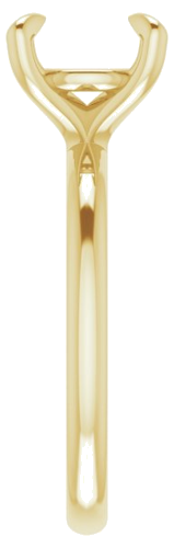 14K Yellow  8.8 mm Round Solitaire Engagement Ring Mounting (4)