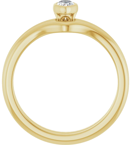 Sužadėtuvių Žiedas „Bezel-Set“ 10k yellow gold Marquise 6mm x 3mm (7)