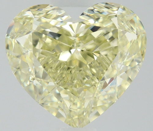 0.9 carat Fancy Light Yellow-VS1 Natūralus Heart Deimantas (1)