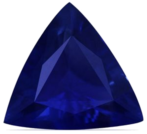 0.64 carat BLUE Trilliant Safyras (1)