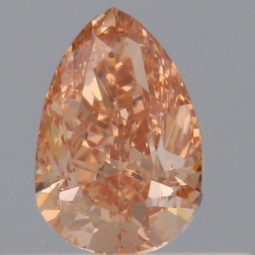 0.4 carat Fancy Brownish Orangey Pink-SI1 Natūralus Pear Deimantas (1)