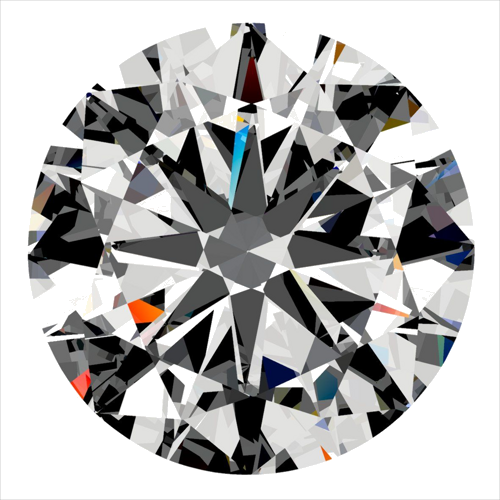 0.3 carat F-SI1 GD cut Natūralus Round Deimantas (1)