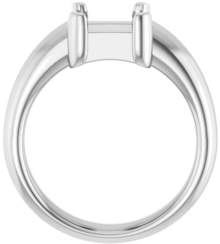 Sužadėtuvių Žiedas „Half-Bezel Solitaire“ 14k white gold Square 7mm (2)