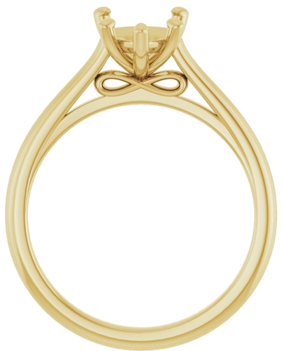 Sužadėtuvių Žiedas „Accented Infinity-Inspired“ 14k yellow gold Pear 10mm x 7mm (2)