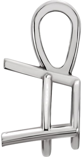 14K White 5 mm Round 3-Prong Pendant Mounting (2)