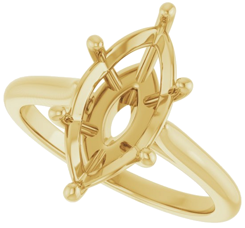 Sužadėtuvių Žiedas 14k yellow gold Marquise 14mm x 7mm (5)