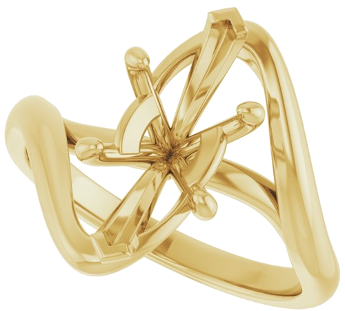 Sužadėtuvių Žiedas „Bypass“ 14k yellow gold Marquise 13mm x 6.5mm (5)
