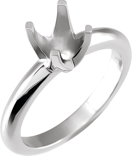 14K White 7 mm Round Medium 4-Prong Solstice Solitaire® Ring Mounting (1)