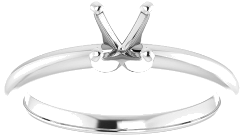 Sužadėtuvių Žiedas „Solitaire“ 585 Baltojo Aukso Square 4mm (3)