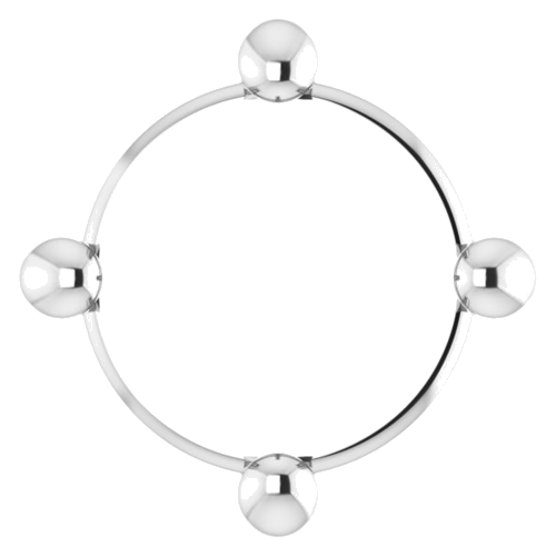 14K White 4.5 mm Round Cabochon Pendant Mounting (1)