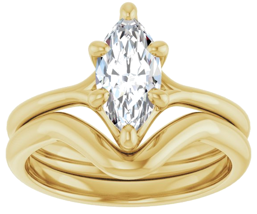 Sužadėtuvių Žiedas „Solitaire“ 14k yellow gold Marquise 10mm x 5mm (8)