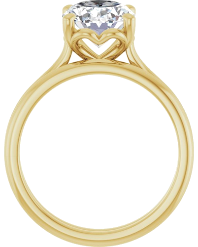 Sužadėtuvių Žiedas „Solitaire“ 585 Geltonojo Aukso Oval 10mm x 8mm (7)