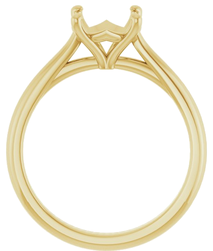 Sužadėtuvių Žiedas „Solitaire“ 585 Geltonojo Aukso Round 8mm (2)