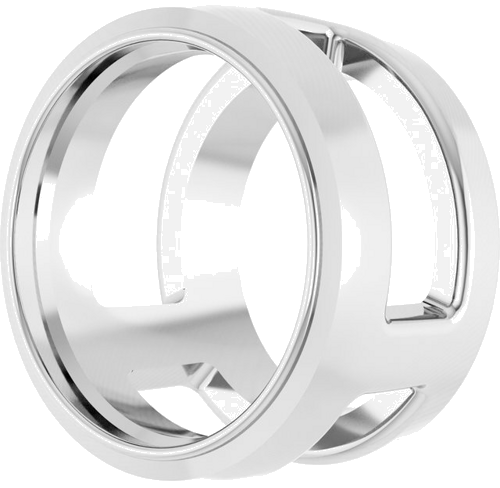 Pakabukas „Round Bezel-Set Slide“ 950 Platinos Round 7mm (2)