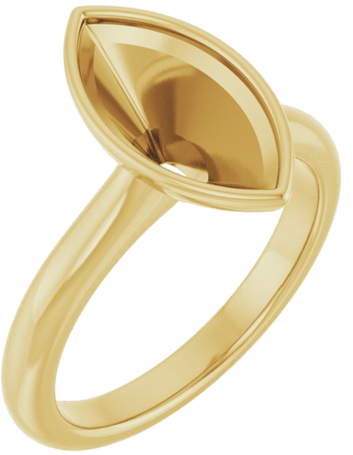 Sužadėtuvių Žiedas „Bezel-Set Solitaire“ 14k yellow gold Marquise 13mm x 6.5mm (1)