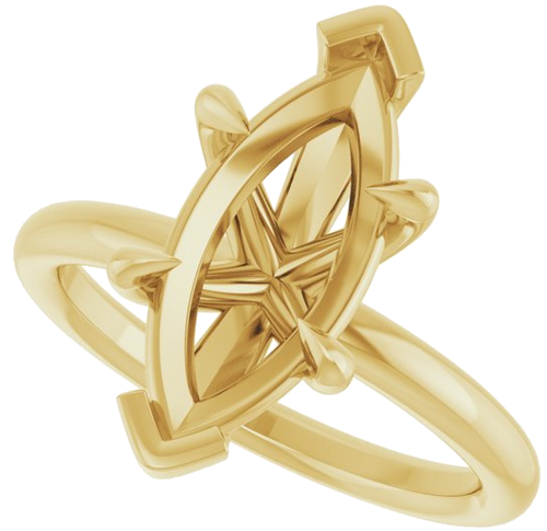 Sužadėtuvių Žiedas „Claw-Prong Solitaire“ 14k yellow gold Marquise 15mm x 7mm (5)