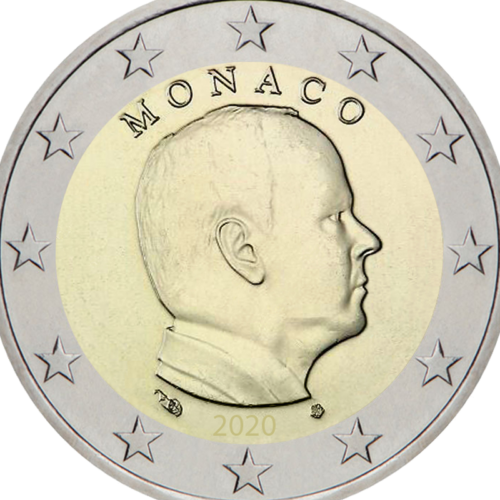 2019 Monaco Albert II National 2 euro coin (2)