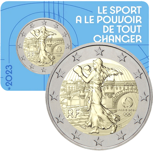 2023 France Paris 2024 Olympic Games 2 Euro BU Coin (5)