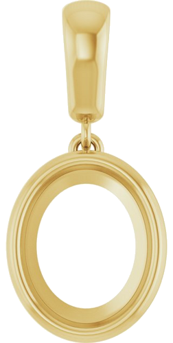 Pakabukas „Bezel-Set Charm“ 14k yellow gold Oval 10mm x 8mm (1)