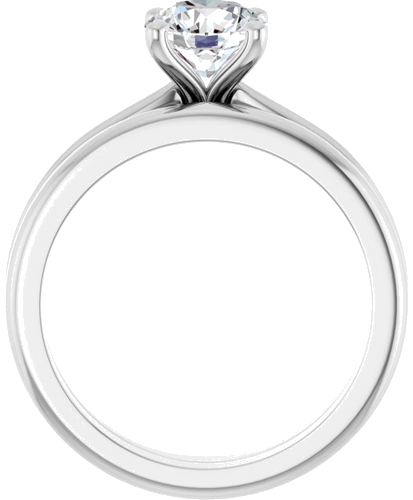 Sužadėtuvių Žiedas 14k white gold Round 6.5mm (7)