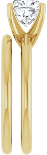 Sužadėtuvių Žiedas „Solitaire“ 585 Geltonojo Aukso Cushion 7mm (9)