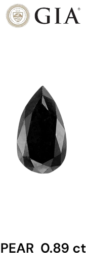 0.89 carat Fancy Black-VVS2 Natūralus Pear Deimantas (1)