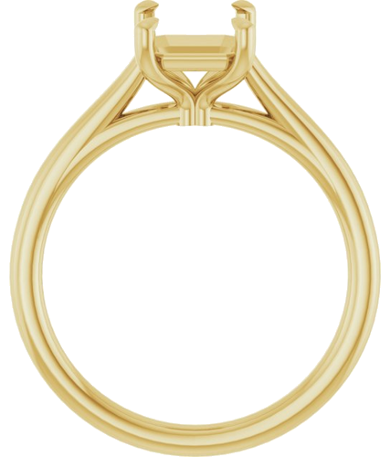 Sužadėtuvių Žiedas „Claw-Pong“ 14k yellow gold Emerald 8mm x 6mm (2)