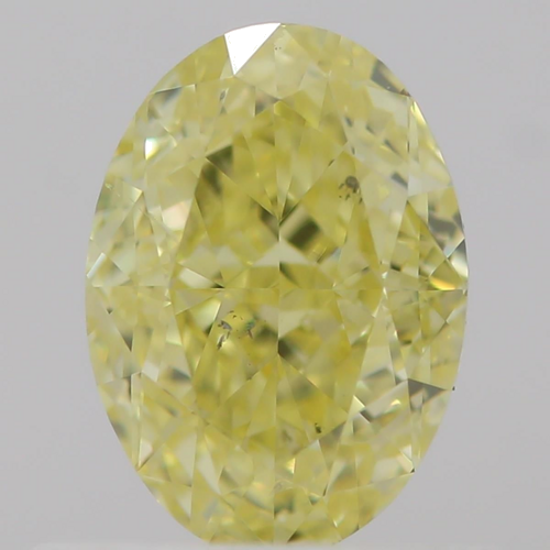 0.61 carat Fancy Intense  Yellow-SI2 Natūralus Oval Deimantas (1)