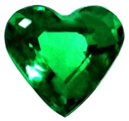 0.53 carat GREEN Heart Smaragdas (1)